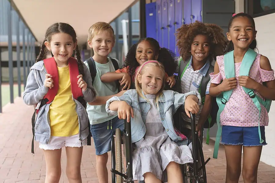 Diverse group of school students all of whom will have had a School Health Check