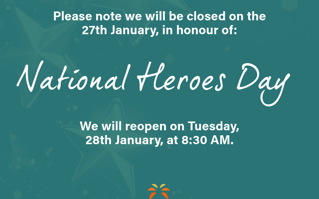 Notice of Clinic Closure – National Heroes Day, 27th January